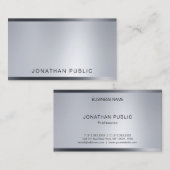 Glamour Silver Look Lights Modernes Berufliches To Visitenkarte (Vorne/Hinten)