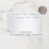Glamour Silver Look Template elegant Personalisier Mitteilungskarte (Vorderseite/Rückseite Beispiel)