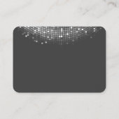 Glamour Silver Sequin White Gray Visitenkarte (Rückseite)