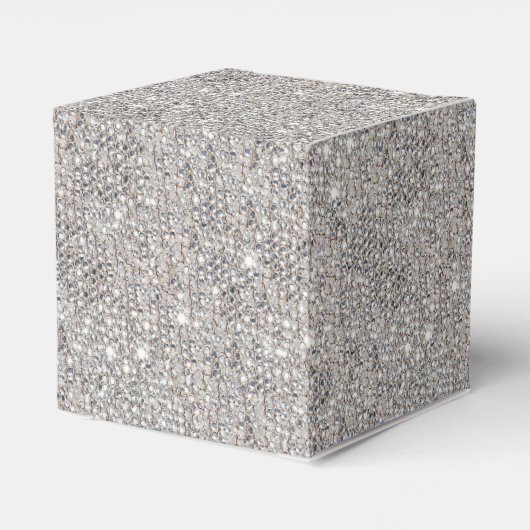 Glamour Silver Sequins Bow Diamond Geschenkschachtel (Rückseite)