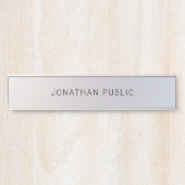 Glamour Silver Template Elegant Minimalistisch mod Türschild (Vorderseite )