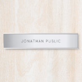 Glamour Silver Template Elegant Modern Einfach Türschild (Vorderseite )