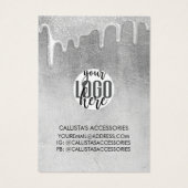 Glamour Silver Thick Glitzer Tropfen Logo Oog (Rückseite)