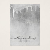 Glamour Silver Thick Glitzer Tropfen Logo Oog (Vorderseite)