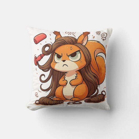 Glamour Squirrel Hair Day Kissen (Vorderseite)