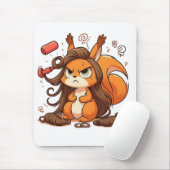 Glamour Squirrel Hair Day Mousepad (Mit Mouse)