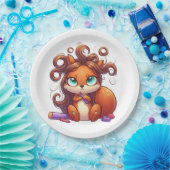 Glamour Squirrel Hair Day Pappteller (Party)