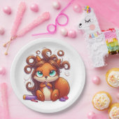 Glamour Squirrel Hair Day Pappteller (Party)