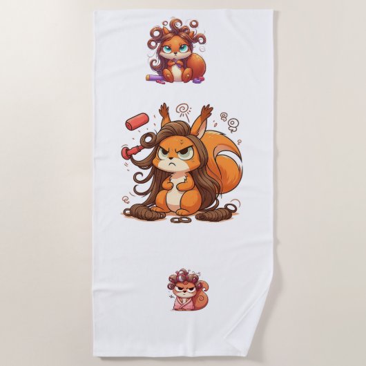 Glamour Squirrel Hair Day Strandtuch (Vorderseite)