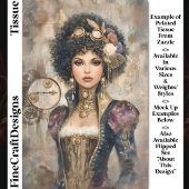 Glamour Steampunk Frau DM2L Decoupage Seidenpapier
