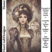 Glamour Steampunk Woman DM2RF Decoupage Seidenpapier
