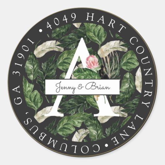 Glamour Summer Greenerity Rücksendeadresse Sticker (Vorderseite)