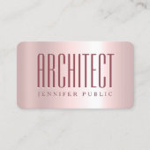 Glamour Template Luxuriöse Architektur Rose Gold Visitenkarte (Vorderseite)