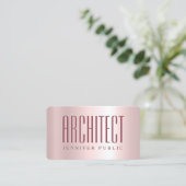 Glamour Template Luxuriöse Architektur Rose Gold Visitenkarte (Stehend Vorderseite)