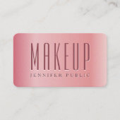 Glamour Template Rose Gold Luxury Makeust Artist Visitenkarte (Vorderseite)