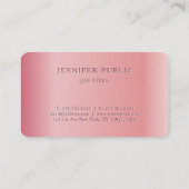 Glamour Template Rose Gold Luxury Makeust Artist Visitenkarte (Rückseite)