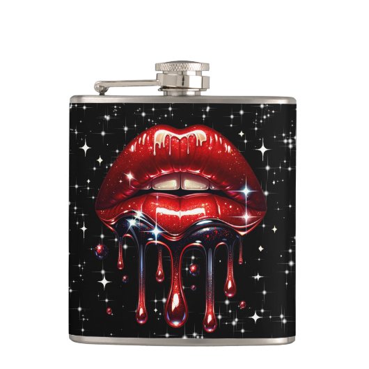 Glamour, trendig, mädchenhaft, Schönheit, Make-up, Flachmann (Vorderseite)