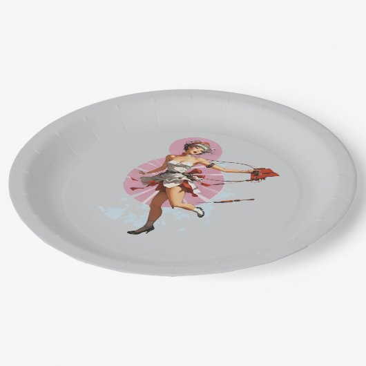 Glamour- und Grit-Teller Pappteller (Schrägansicht)