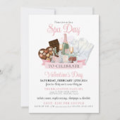 Glamour Valentines Champagne Chocolate Wellness-Ce Einladung (Vorderseite)