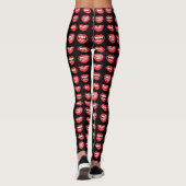 Glamour Vampirelippen Leggings (Rückseite)