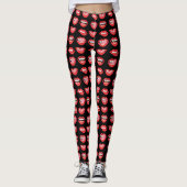 Glamour Vampirelippen Leggings (Vorderseite)