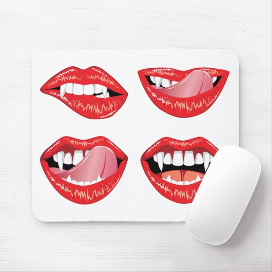 Glamour Vampirelippen Mousepad (Mit Mouse)