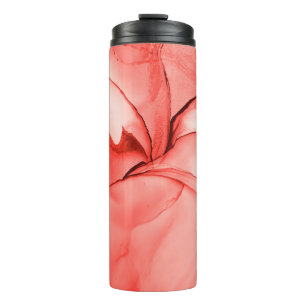 Glamour Wasserfarbe. Pastellhelleffekt. Pink Sop Thermosbecher