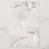 Glamour weißer Marmor EYELASH SALON SERVICE LIST Flyer (Hinten)