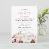 Glamour Wellness-Center Day Schokolade Erwachsene Einladung (Stehend Vorderseite)