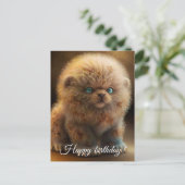 Glamour Welpe Löwe. Postkarte (Stehend Vorderseite)