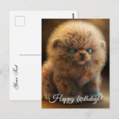 Glamour Welpe Löwe. Postkarte (Vorne/Hinten)