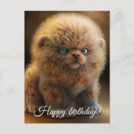 Glamour Welpe Löwe. Postkarte