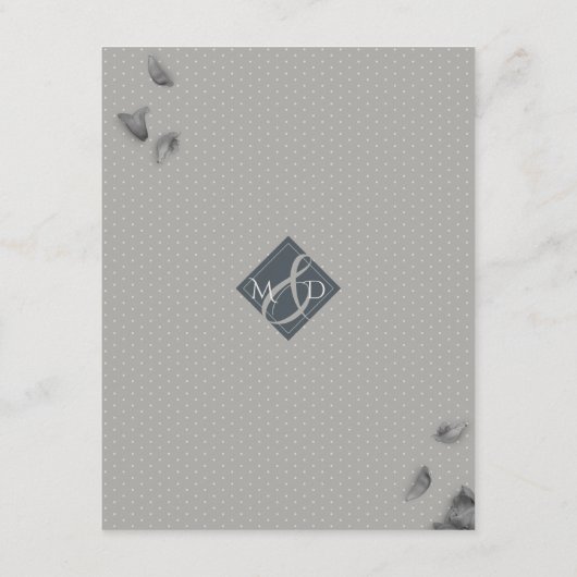 Glamour White and Peach Floral Peonys Begleitkarte (Rückseite)