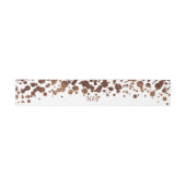 Glamour "White & Bronze Confetti Dots" Shimmer Einladungsbanderole (Flach)