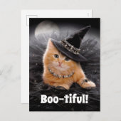 Glamour Witte Kitten Einladungspostkarte (Vorne/Hinten)