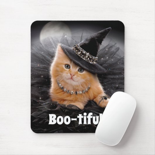 Glamour Witte Kitten Mousepad (Mit Mouse)