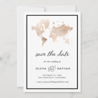 Glamour World Map | Elegante Hochzeit zum Thema Re