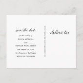 Glamour World Map | Elegante Reise Save the Date Ankündigungspostkarte (Rückseite)