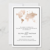 Glamour World Map | Stornierung einer Hochzeit Einladung (Vorderseite)