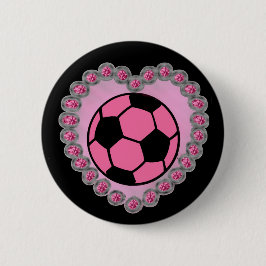 Glamourfußbalball-Button Button