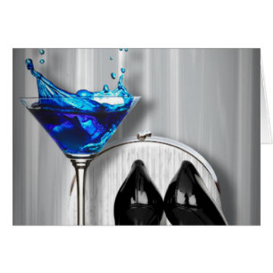 Glamourmartini-Cocktail-Party-Mädchen stilletos