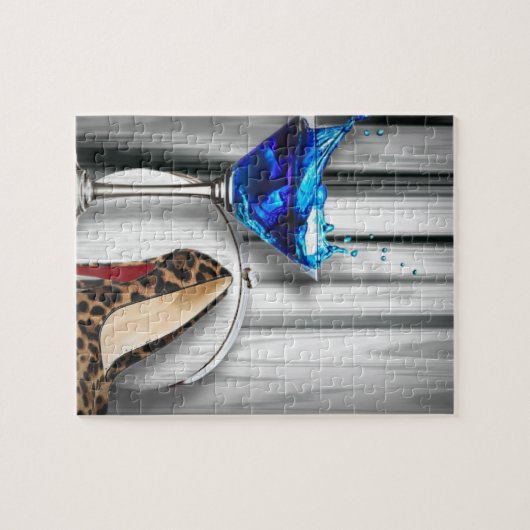 Glamourmartini-Cocktail-Party-Mädchen stilletos Puzzle (Horizontal)