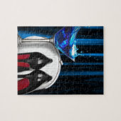 Glamourmartini-Cocktail-Party-Mädchen stilletos Puzzle (Horizontal)