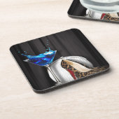 Glamourmartini-Cocktail-Party-Mädchen stilletos Untersetzer (Linke Seite)