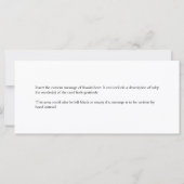 Glamourös "Danke!" Karte (Rückseite)