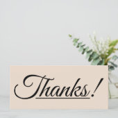 Glamourös "Danke!" Karte (Stehend Vorderseite)