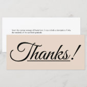 Glamourös "Danke!" Karte (Vorne/Hinten)