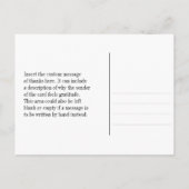 Glamourös, elegant "Danke!" Postkarte (Rückseite)