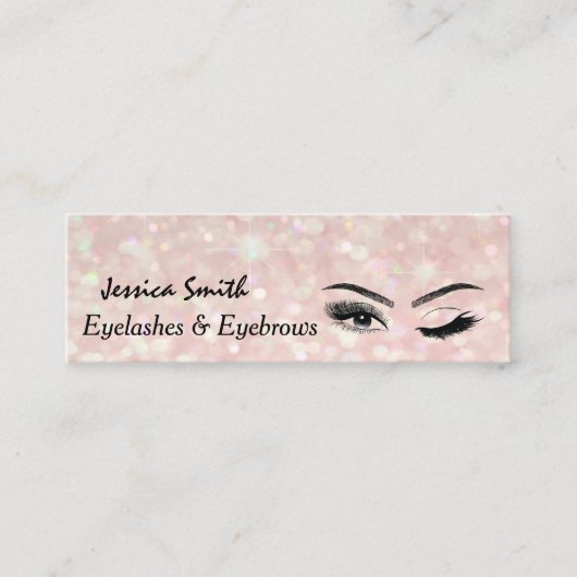 glamourös elegante Augenbrauen Mini Visitenkarte (Vorderseite)