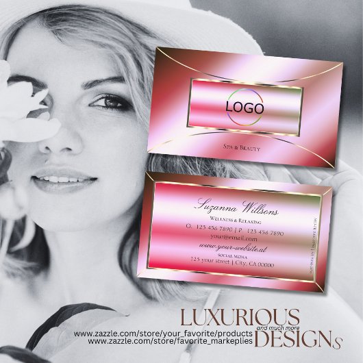 Glamourös glamourös glamourös pinkfarbenes Grün mi Visitenkarte